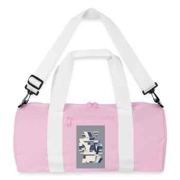 Blue Robot Warrior - Recycled Duffel Bag - pink/white - Front