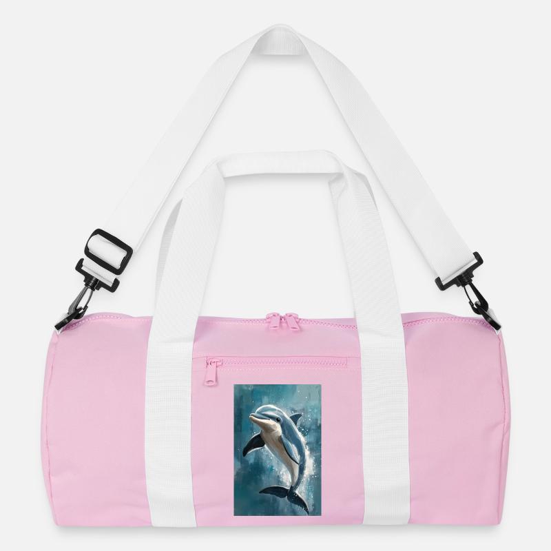 Illustration eines Delfins Recycelte Duffel Bag