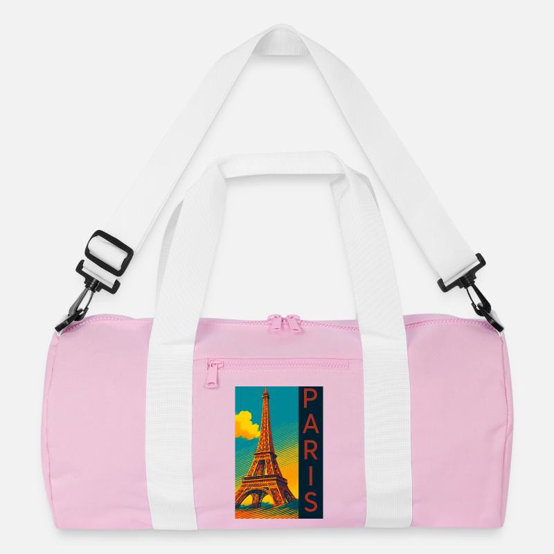 Paris PopArt Skyline Eiffel Tower Recycled Duffel Bag