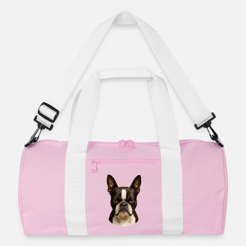 Eindrucksvoller Boston Terrier Blick Recycelte Duffel Bag