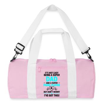 Cœur + Padel – Super Dad Padel Player - Sac de sport recyclé - rose/blanc - Devant