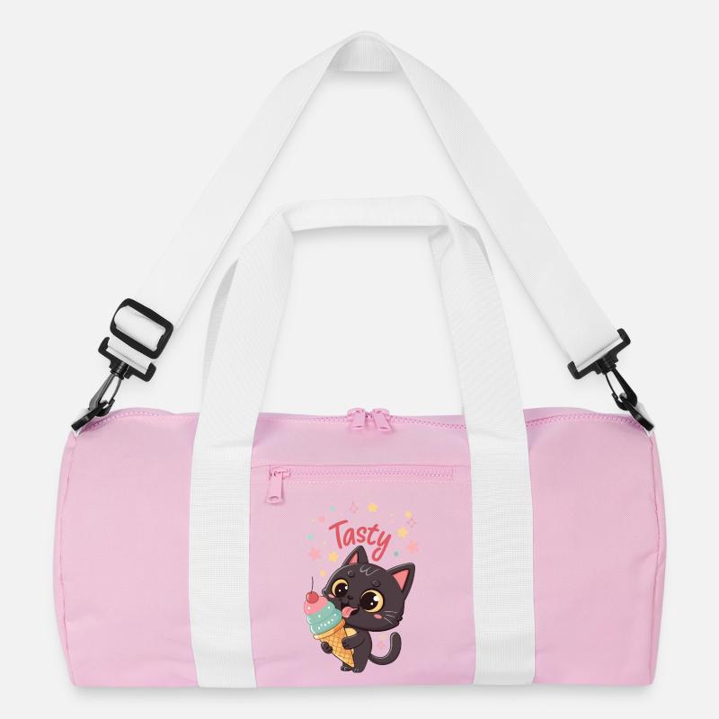 Gourmet-Katze und Eiscreme Recycelte Duffel Bag