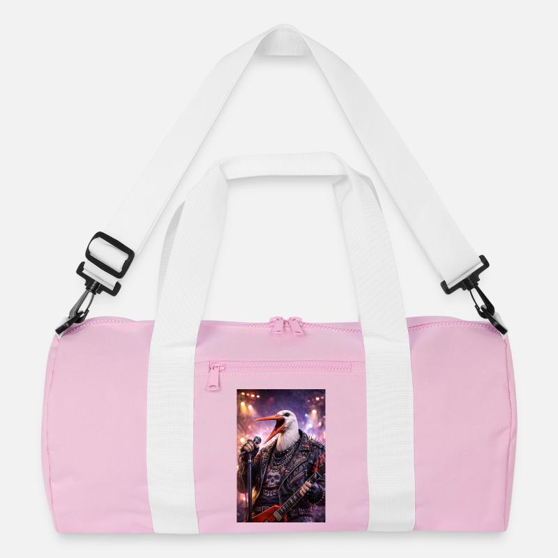 RockyZoo44 - Recycelte Duffel Bag - Rosa/Weiß