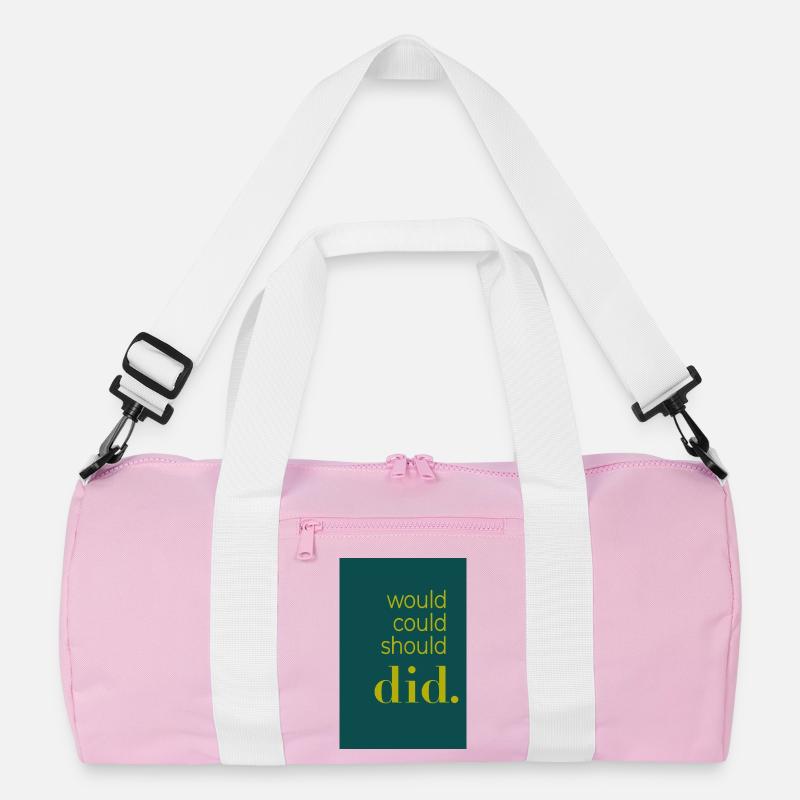 Did should could would Poster Design Recycelte Duffel Bag