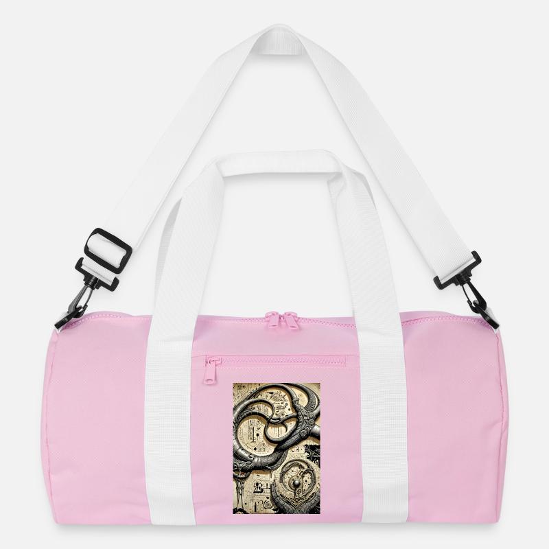 Ppatch 09 - Recycelte Duffel Bag - Rosa/Weiß