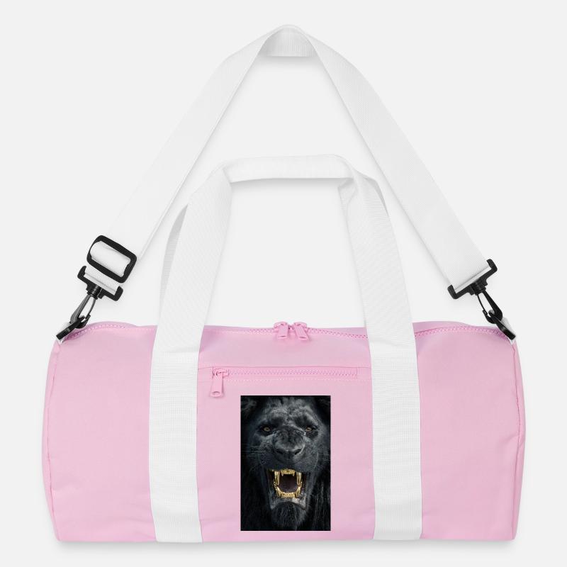 Beast Gold Grin - Recycelte Duffel Bag - Rosa/Weiß