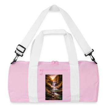 Cascade sous le soleil du soir - Sac de sport recyclé - rose/blanc - Devant