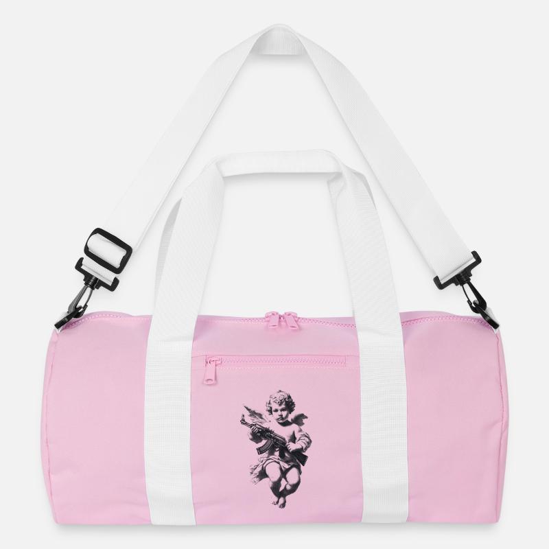 Engel mit Gewehr Silhouette Recycelte Duffel Bag