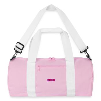 1966 Retro Neon Typografie - Recycelte Duffel Bag - Rosa/Weiß - Vorne