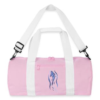 Illustration de requin - Sac de sport recyclé - rose/blanc - Devant