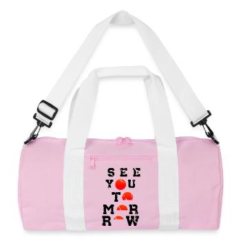 See You Tomorrow Inspiration Art Japan - Recycled Duffel Bag - pink/white - Front