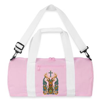 Cerf - Sac de sport recyclé - rose/blanc - Devant