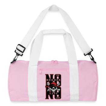 No Bobber No Life - Recycelte Duffel Bag - Rosa/Weiß - Vorne