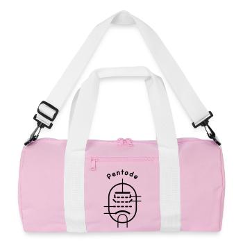 Vacuum Tube Symbol Pentode - Recycled Duffel Bag - pink/white - Front