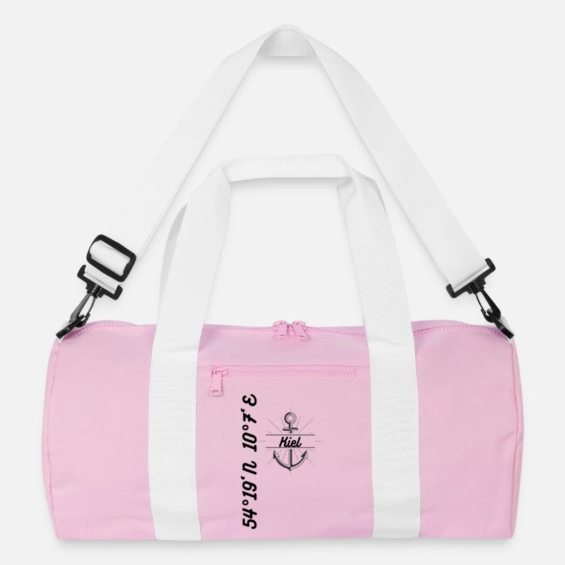 Kiel coordinates Design Maritim - Recycled Duffel Bag - pink/white