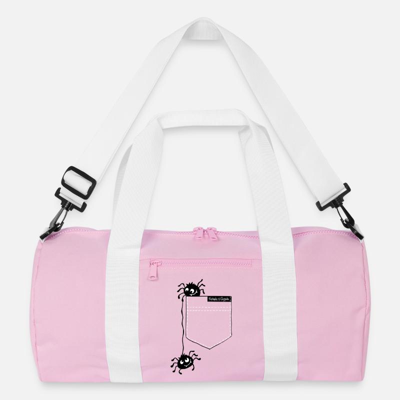 Spinnentierchen - Recycelte Duffel Bag - Rosa/Weiß