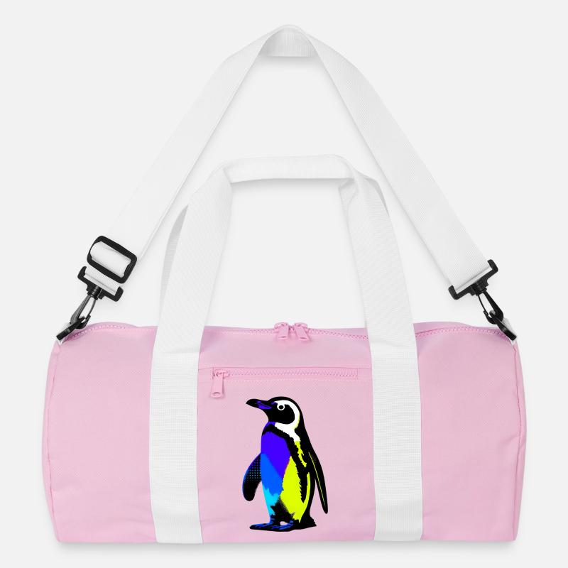 Pinguin - Recycelte Duffel Bag - Rosa/Weiß
