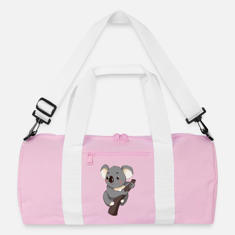 Koala - Recycelte Duffel Bag - Rosa/Weiß