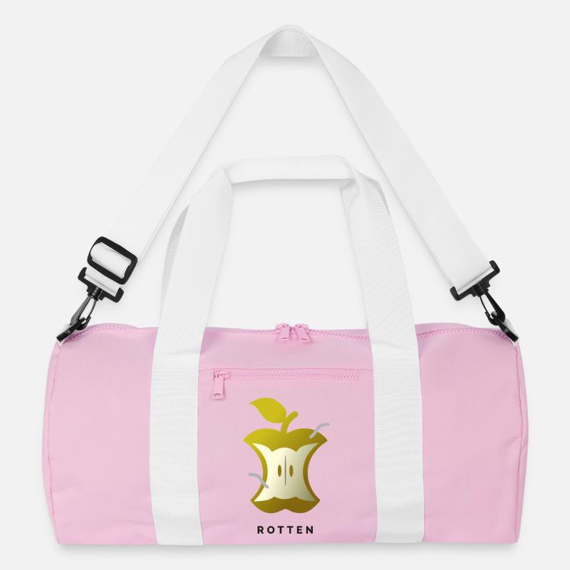Rotten - Recycelte Duffel Bag - Rosa/Weiß