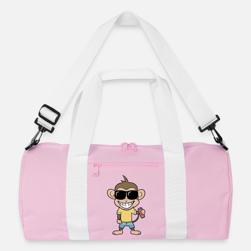 Holiday monkey with drink Recycled Duffel Bag