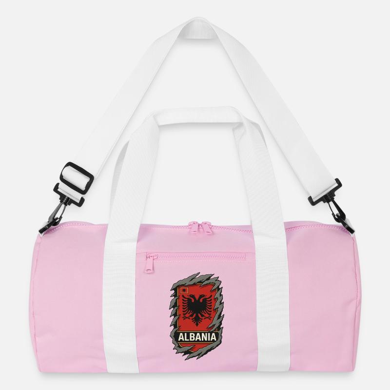 Albanian Eagle Emblem Shield Recycled Duffel Bag