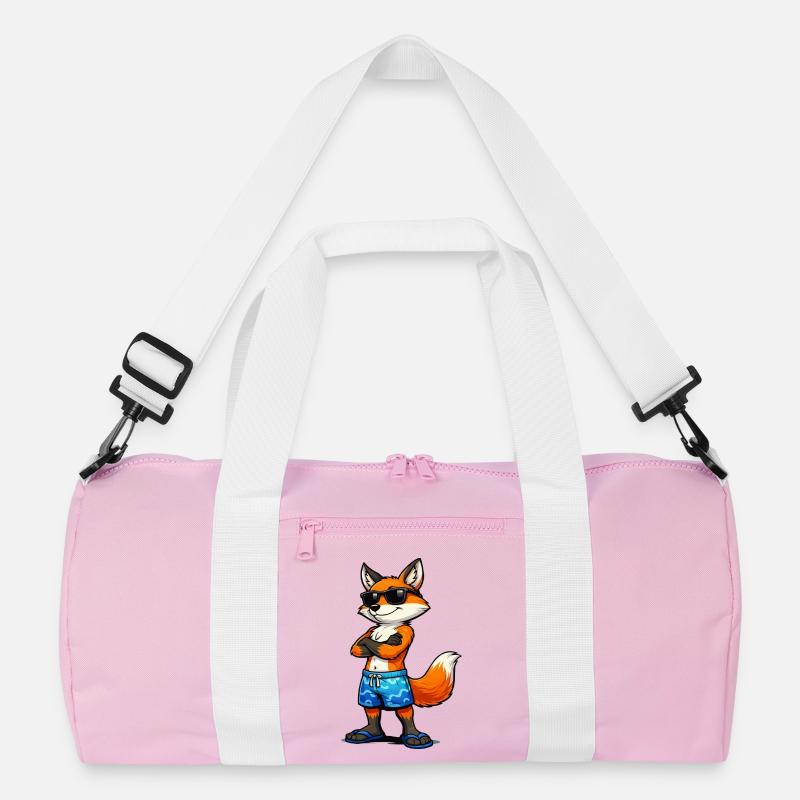 Sommerfuchs mit Sonnenbrille Recycelte Duffel Bag