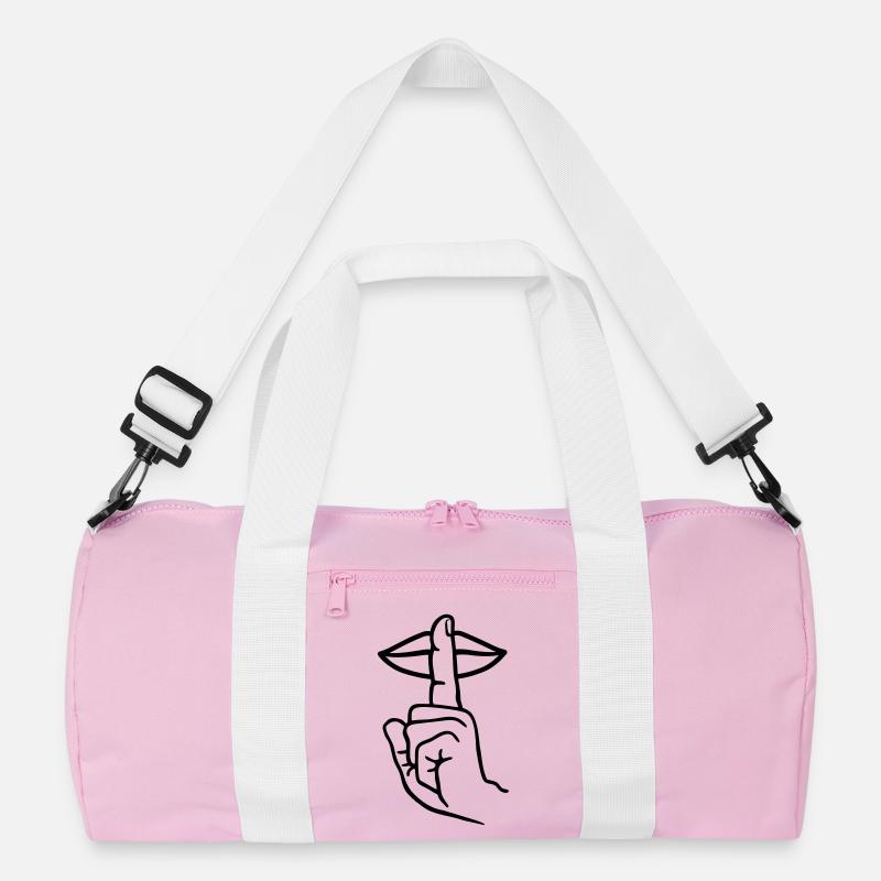 Hand mit Fingerstille, Handgeste Recycelte Duffel Bag