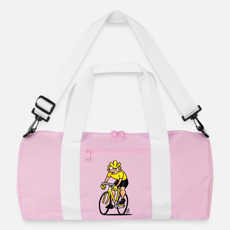 Radfahrer - Radsport - Recycelte Duffel Bag - Rosa/Weiß