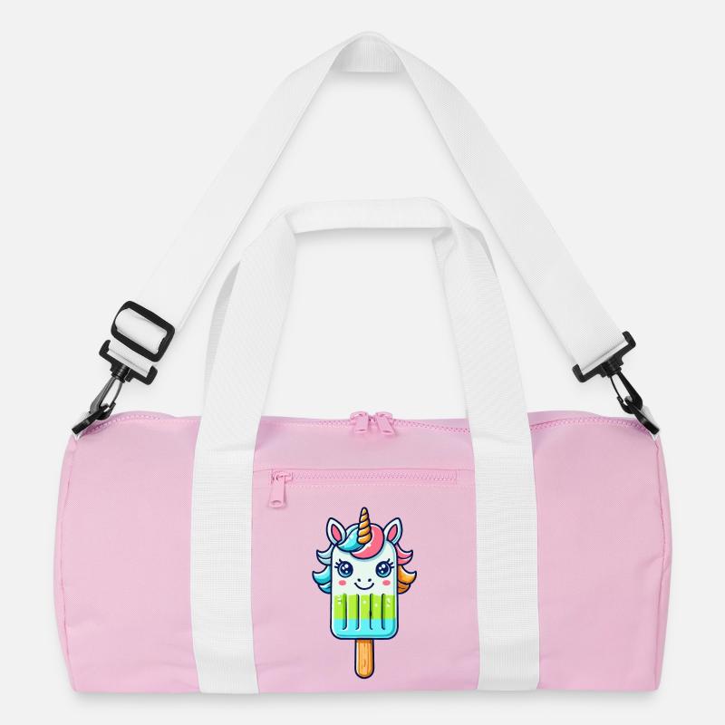 Ein Eis am Stil in Form eines bunten Einhorns Recycelte Duffel Bag