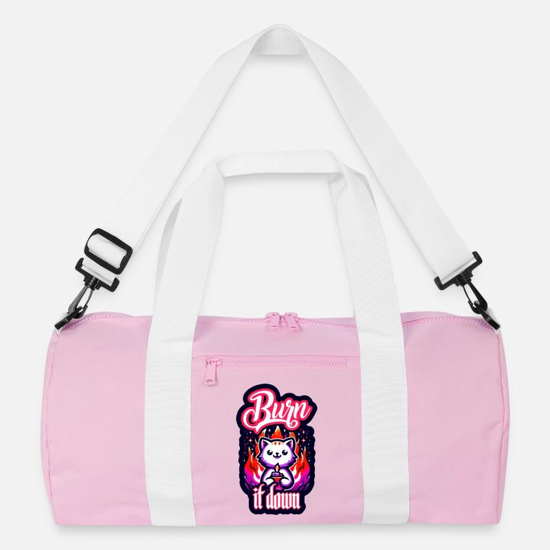 Burn it down | Katze mit Feuer Recycelte Duffel Bag