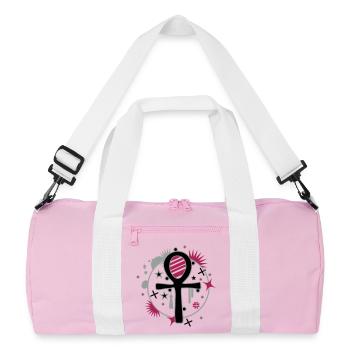 Ankh - Sac de sport recyclé - rose/blanc - Devant
