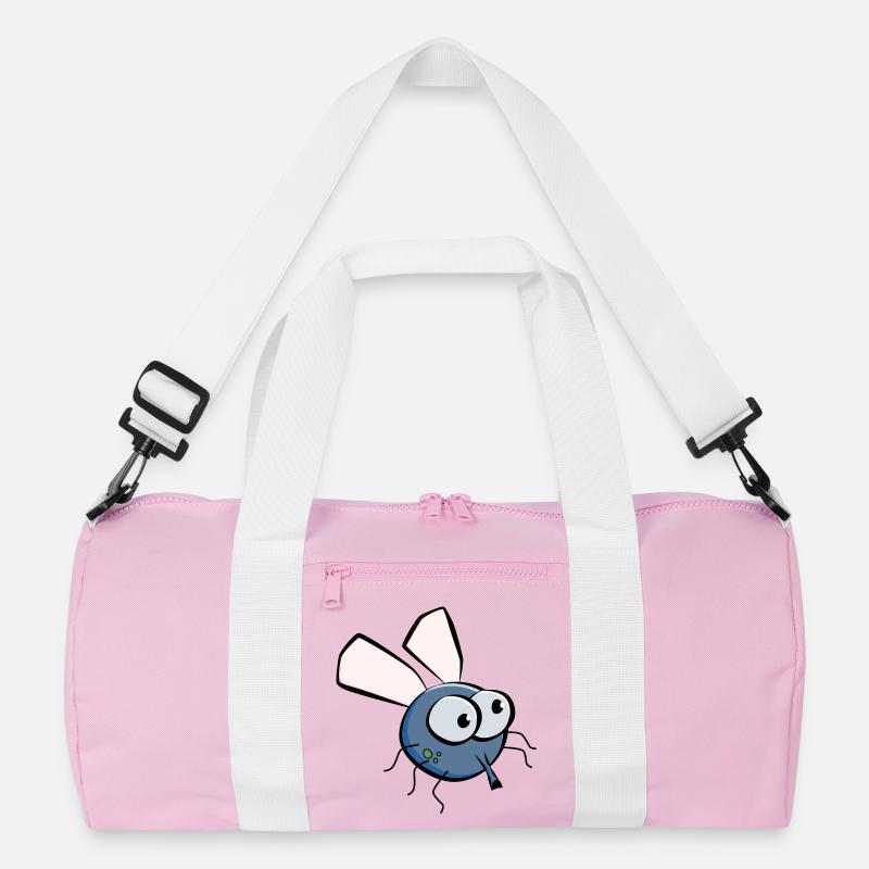Die Fliege - Recycelte Duffel Bag - Rosa/Weiß