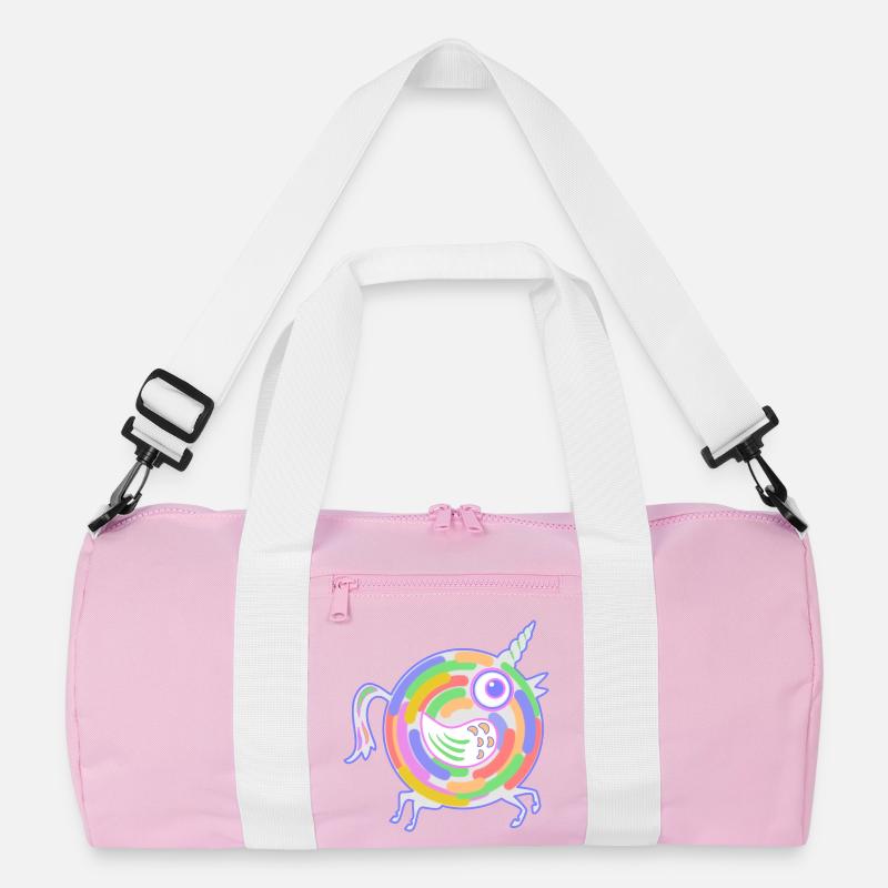 Pferd mit Flügeln - Recycelte Duffel Bag - Rosa/Weiß