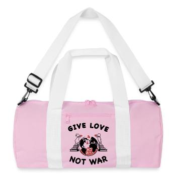 La paix, pas la guerre - Sac de sport recyclé - rose/blanc - Devant