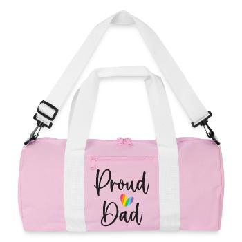 Stolzer Papa - Recycelte Duffel Bag - Rosa/Weiß - Vorne