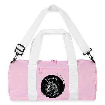 Écolier - Licorne avec étoile - Tableau noir à la craie - Sac de sport recyclé - rose/blanc - Devant