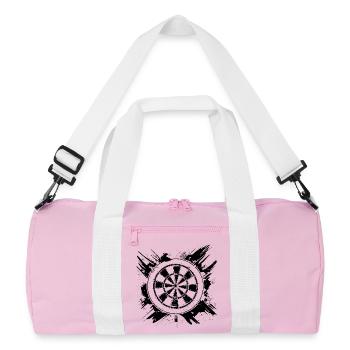 Dartscheibe - Recycelte Duffel Bag - Rosa/Weiß - Vorne