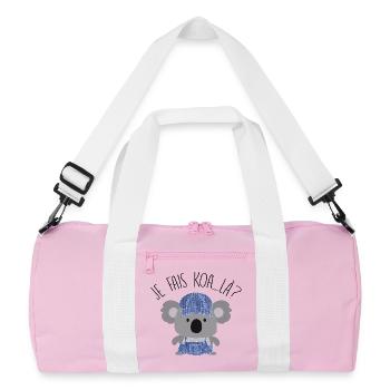 Koala Style Denim Casual - Recycelte Duffel Bag - Rosa/Weiß - Vorne
