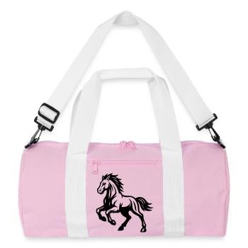 Horse - Recycled Duffel Bag - pink/white - Front