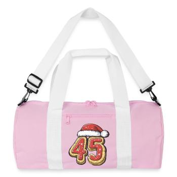 Biscuit de Noël à 45 chiffres - Sac de sport recyclé - rose/blanc - Devant