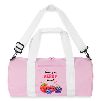 Love you Berry much! Sweet berry friends children - Recycled Duffel Bag - pink/white - Front