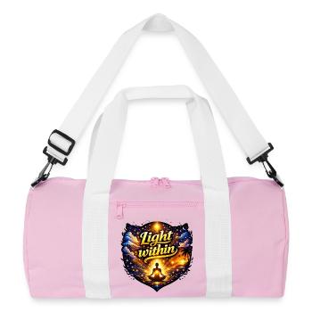 Licht im Inneren - Recycelte Duffel Bag - Rosa/Weiß - Vorne