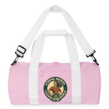 Les femmes fortes changent le monde - Sac de sport recyclé - rose/blanc - Devant