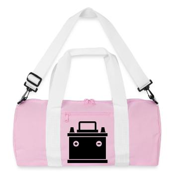 Car battery - Recycled Duffel Bag - pink/white - Front