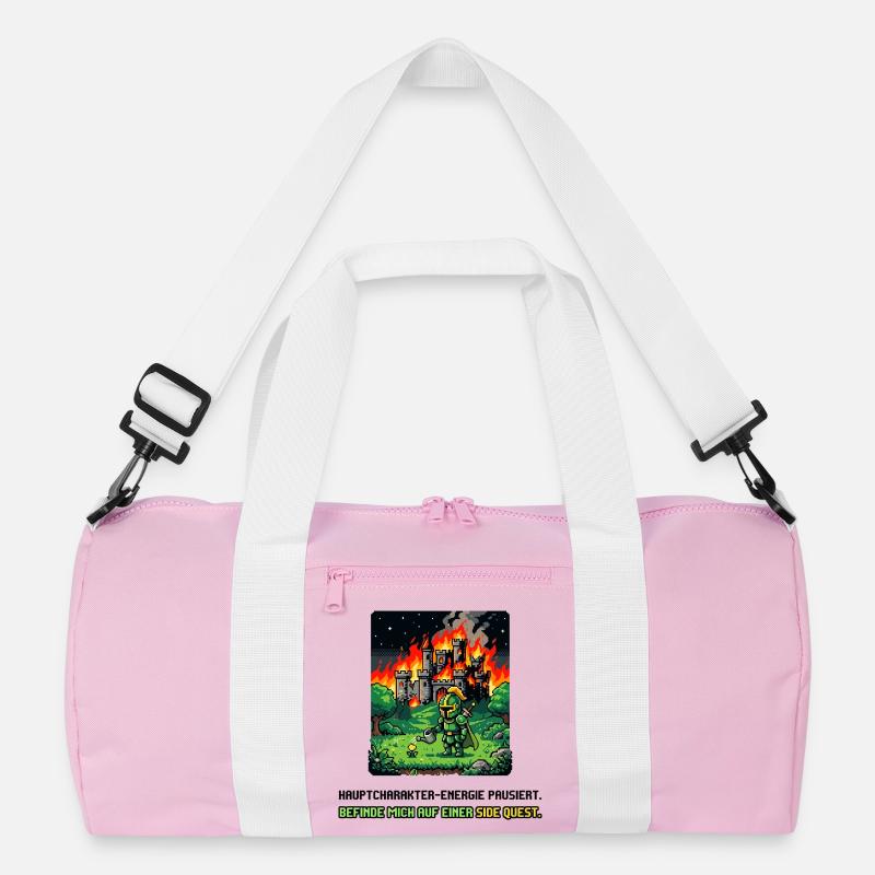 Side Quest Pause Gaming Spruch Recycelte Duffel Bag