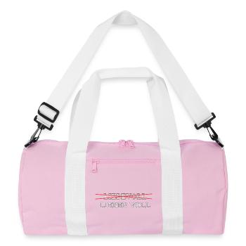 Mieux vaut être plein qu’aimer - Chemise de fête drôle - Sac de sport recyclé - rose/blanc - Devant