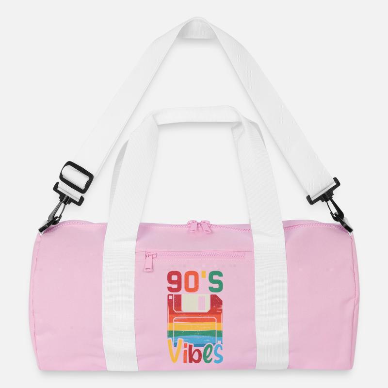 90's Vibes – Retro Design mit Vintage Floppy Disk Recycelte Duffel Bag