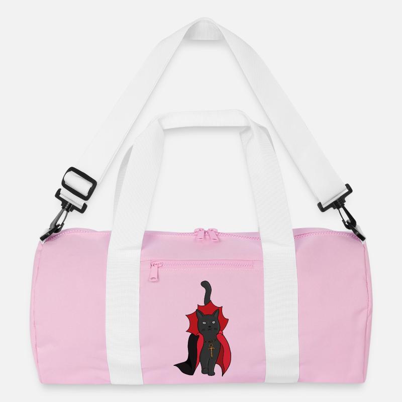 Black Cat Vampire Recycled Duffel Bag