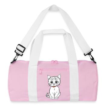 weiß - Recycelte Duffel Bag - Rosa/Weiß - Vorne