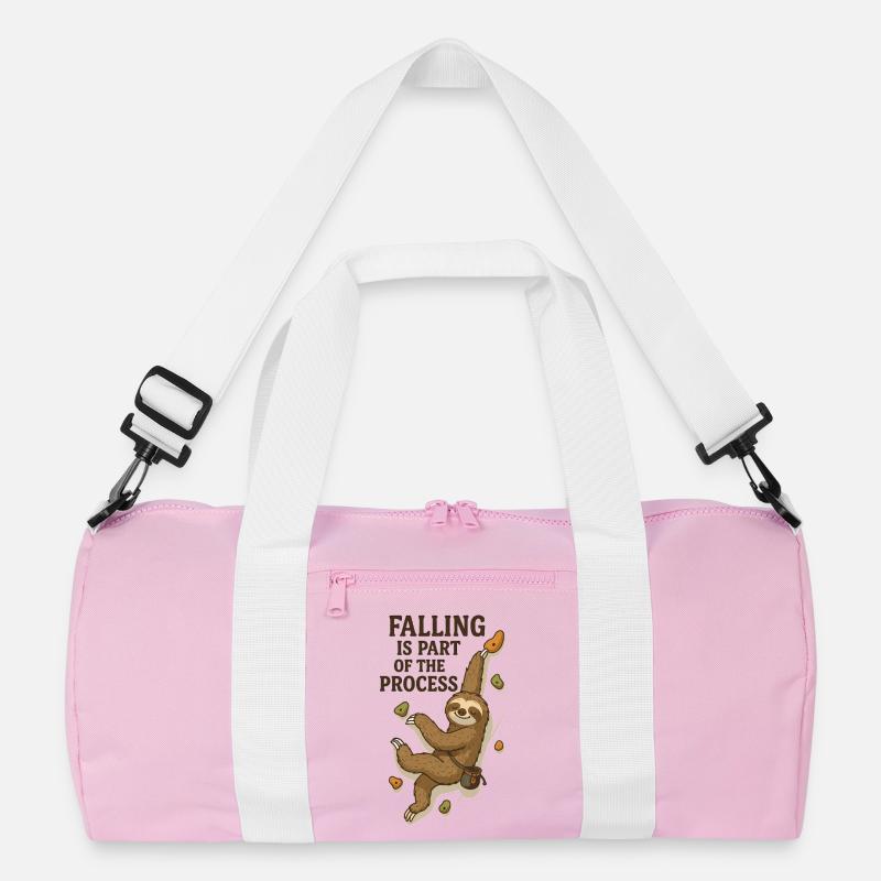 Bouldering Sloth – Falling is part of the Process Recycled Duffel Bag
